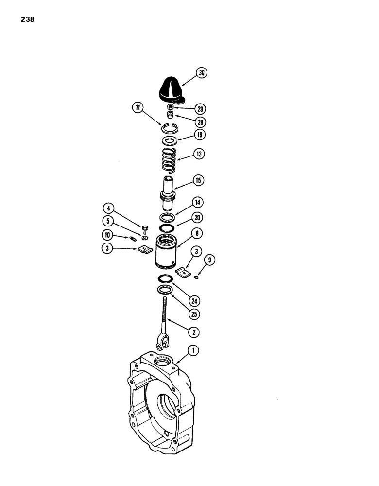 Схема запчастей Case 586D - (238) - TRANSAXLE DIFFERENTIAL BRAKE ACTUATOR, TRANSMISSION SERIAL NO. 16270319 AND AFTER (33) - BRAKES & CONTROLS