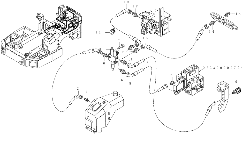 Схема запчастей Case 325 - (3.436[01]) - HYDRAULIC SYSTEM - DIFFERENTIAL LOCK (09) - Implement / Hydraulics / Frame / Brakes