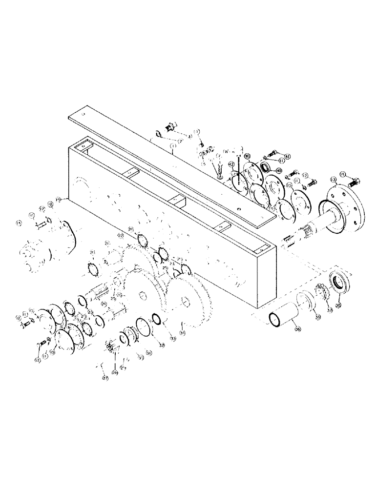 Схема запчастей Case 4140 - (07-09) - DRIVE TRAIN, DRIVE AXLE - FRONT & REAR (04) - Drive Train