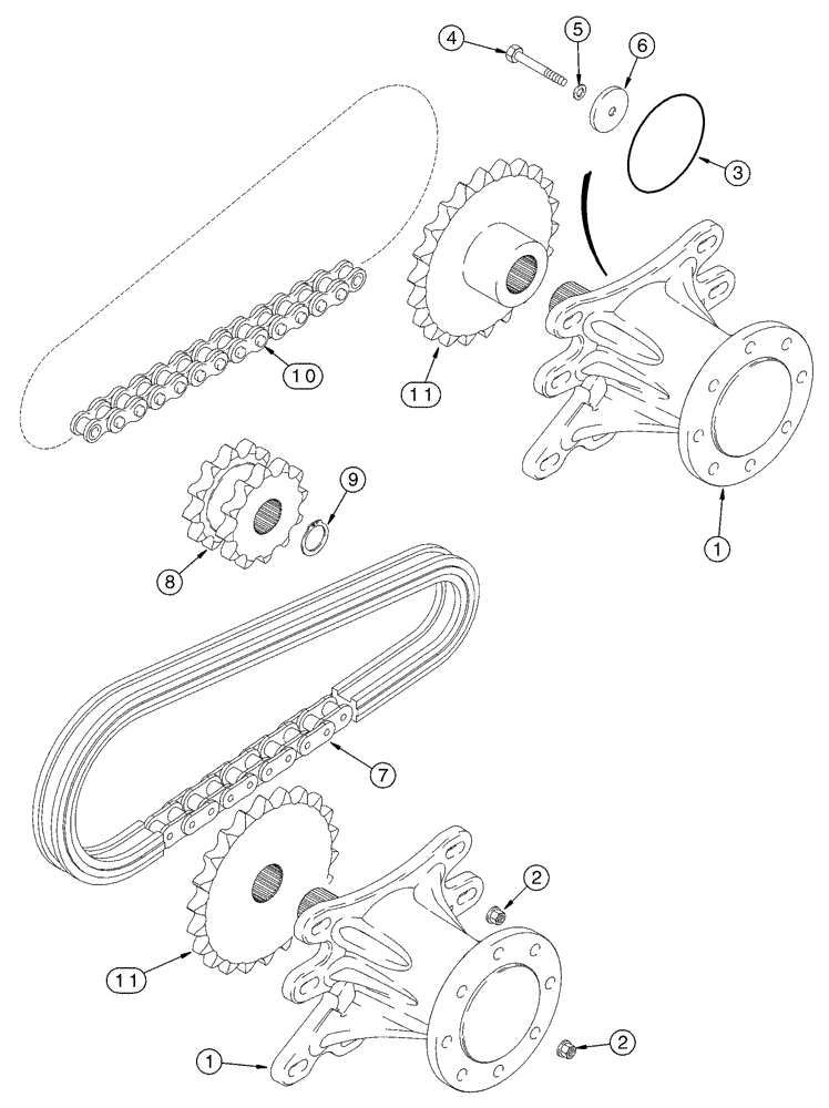 Схема запчастей Case 95XT - (06-27) - DRIVE LINE (06) - POWER TRAIN