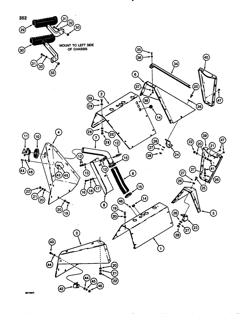 Схема запчастей Case 780B - (352) - FENDERS AND STEPS (09) - CHASSIS/ATTACHMENTS