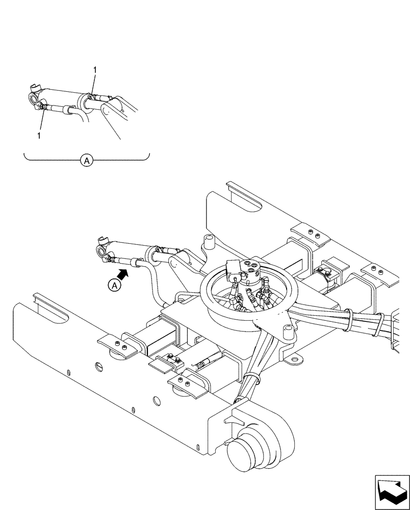 Схема запчастей Case CX17B - (02-005) - HYD LINES, CYLINDER - DOZER (35) - HYDRAULIC SYSTEMS