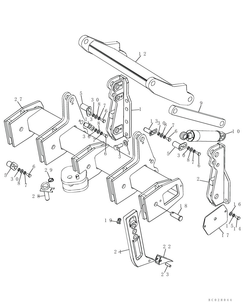 Схема запчастей Case 650K - (09-05) - RIPPER (09) - CHASSIS/ATTACHMENTS