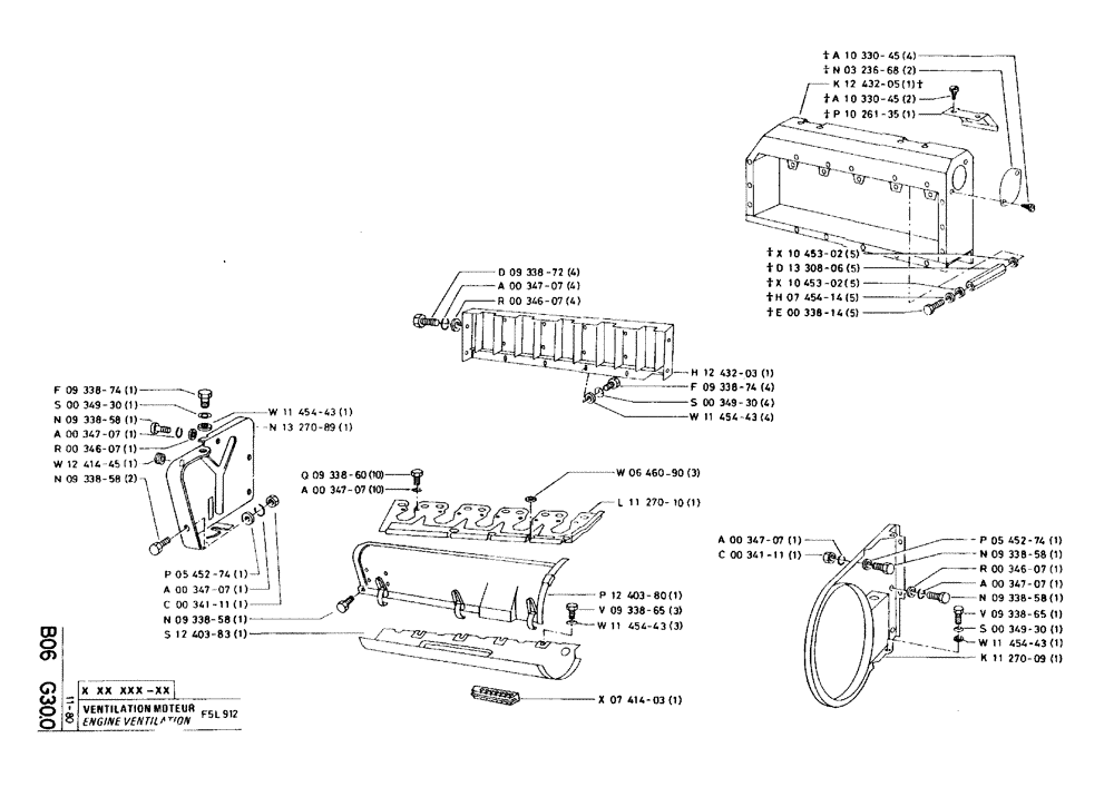 Схема запчастей Case 75C - (B06 G30.0) - ENGINE VENTILATION - F5L 912 (01) - ENGINE