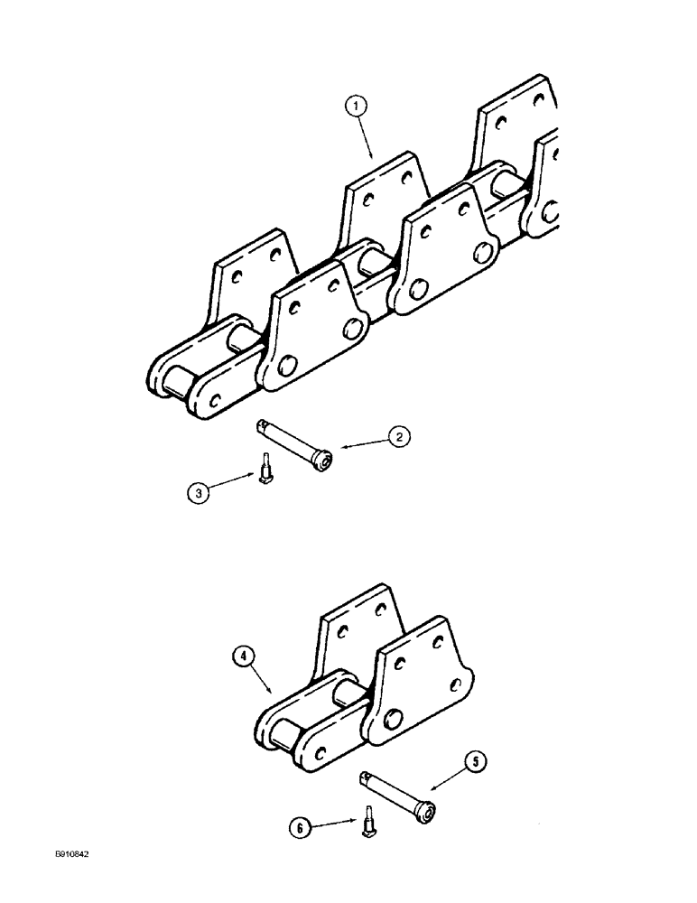 Схема запчастей Case 860 - (9-068[A]) - STANDARD DIGGING CHAINS - 110,000 POUND CHAINLINE FOR 5 FOOT DIGGING DEPTH BOOM (09) - CHASSIS/ATTACHMENTS