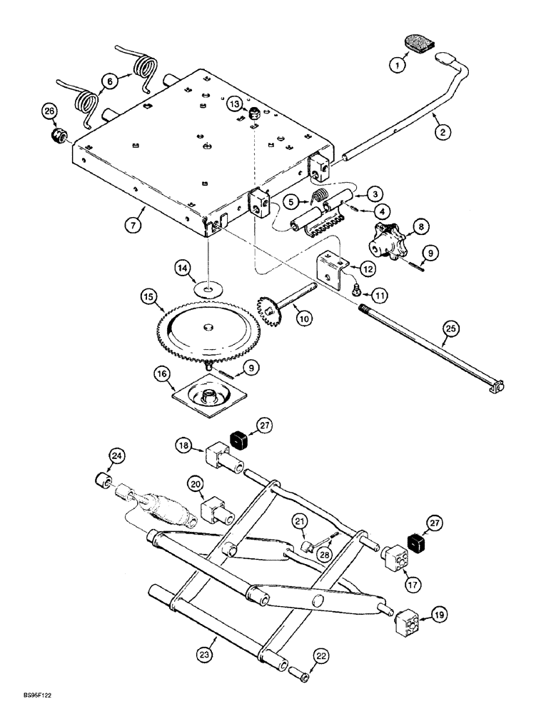 Схема запчастей Case 721B - (9-052) - SUSPENSION SEATS - BROWN (09) - CHASSIS/ATTACHMENTS