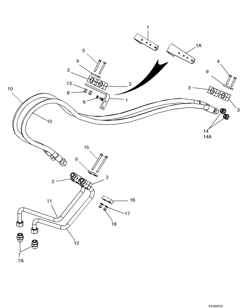 Схема запчастей Case 821E - (08-12A) - HYDRAULICS - LOADER AUXILIARY - ( XR ) (08) - HYDRAULICS