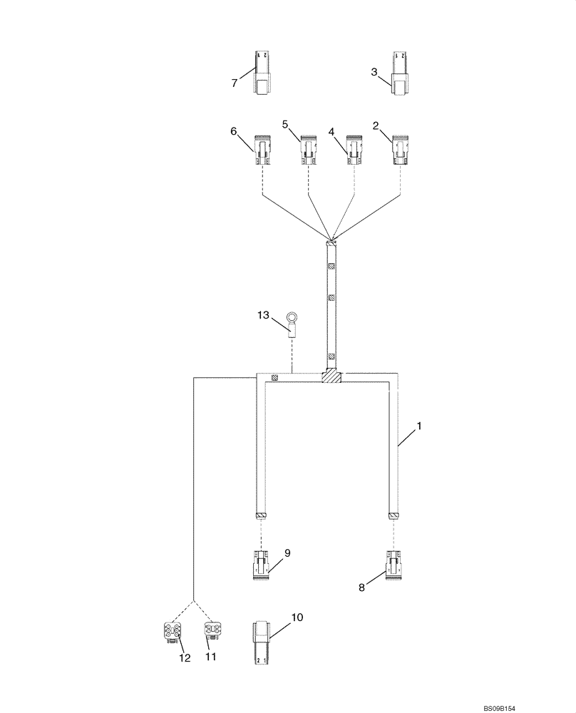 Схема запчастей Case 750L - (04-19[02]) - HARNESS, CANOPY (IF USED) (04) - ELECTRICAL SYSTEMS