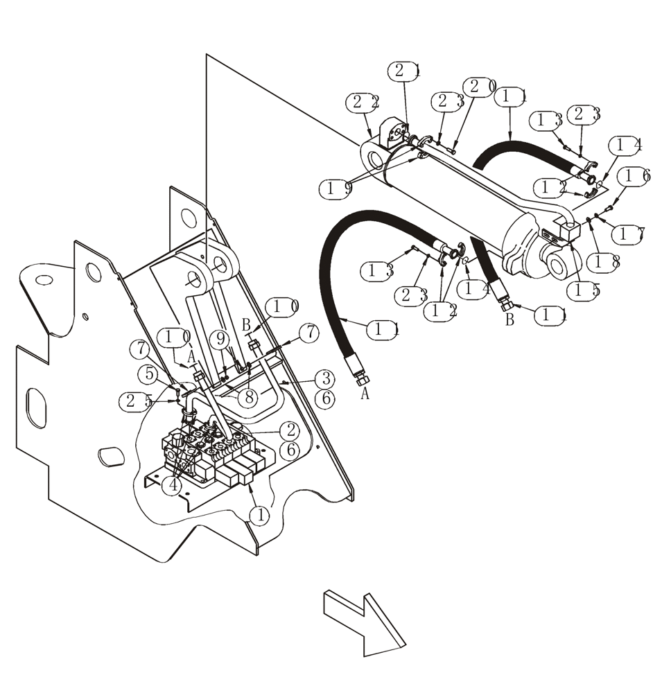 Схема запчастей Case 921C - (08-12) - HYDRAULICS - LOADER BUCKET (08) - HYDRAULICS