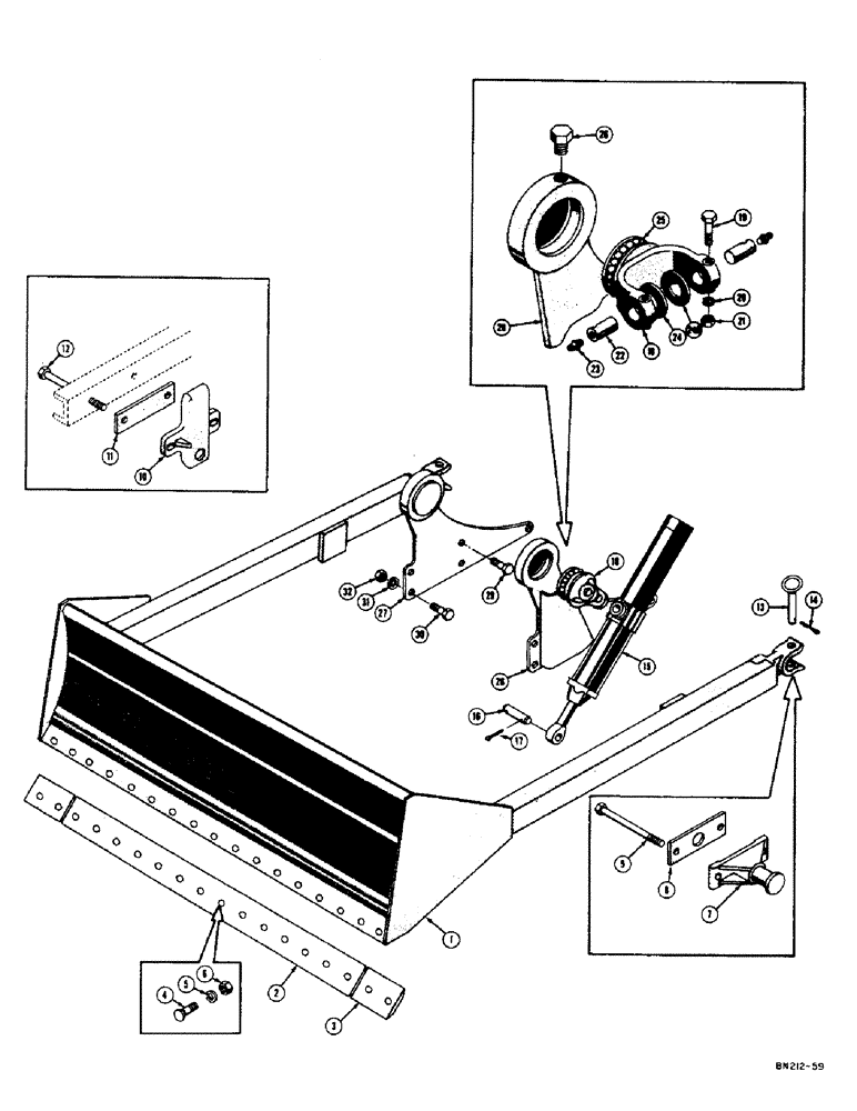 Схема запчастей Case 310D - (136) - BULLDOZER (05) - UPPERSTRUCTURE CHASSIS