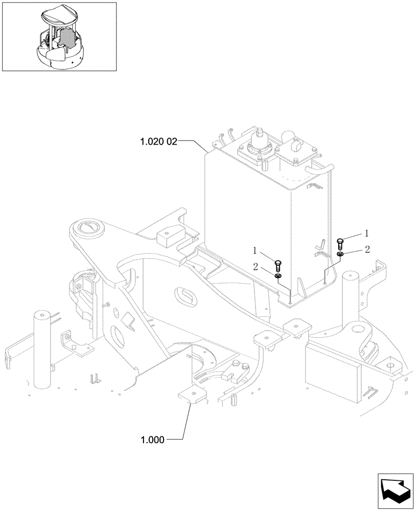 Схема запчастей Case CX31B - (1.020[01]) - INSTALLATION OIL TANK (35) - HYDRAULIC SYSTEMS