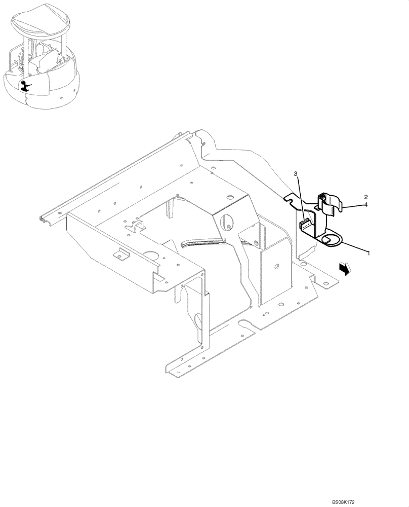 Схема запчастей Case CX50B - (01-061) - HOLDER ASSY (PW21C01778F1) (05) - SUPERSTRUCTURE