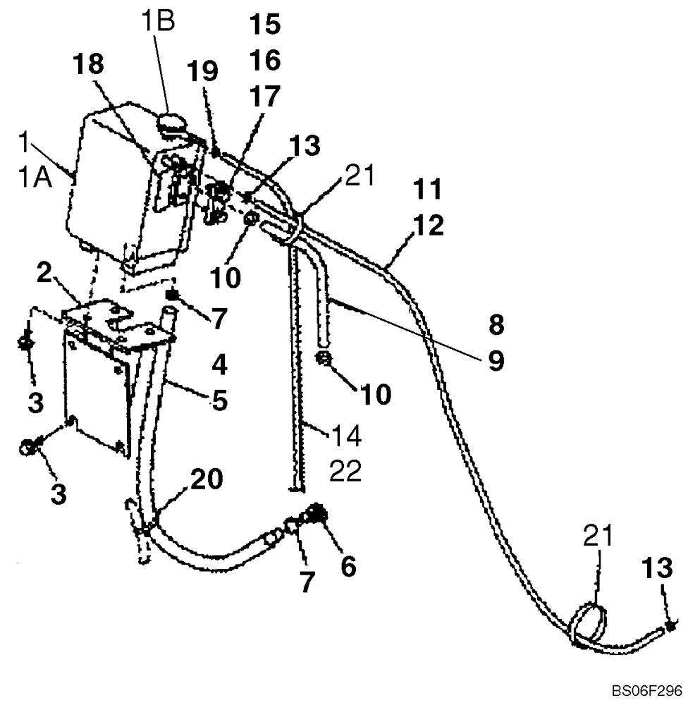 Схема запчастей Case CX210N - (02-05) - COOLANT RECOVERY SYSTEM (02) - ENGINE