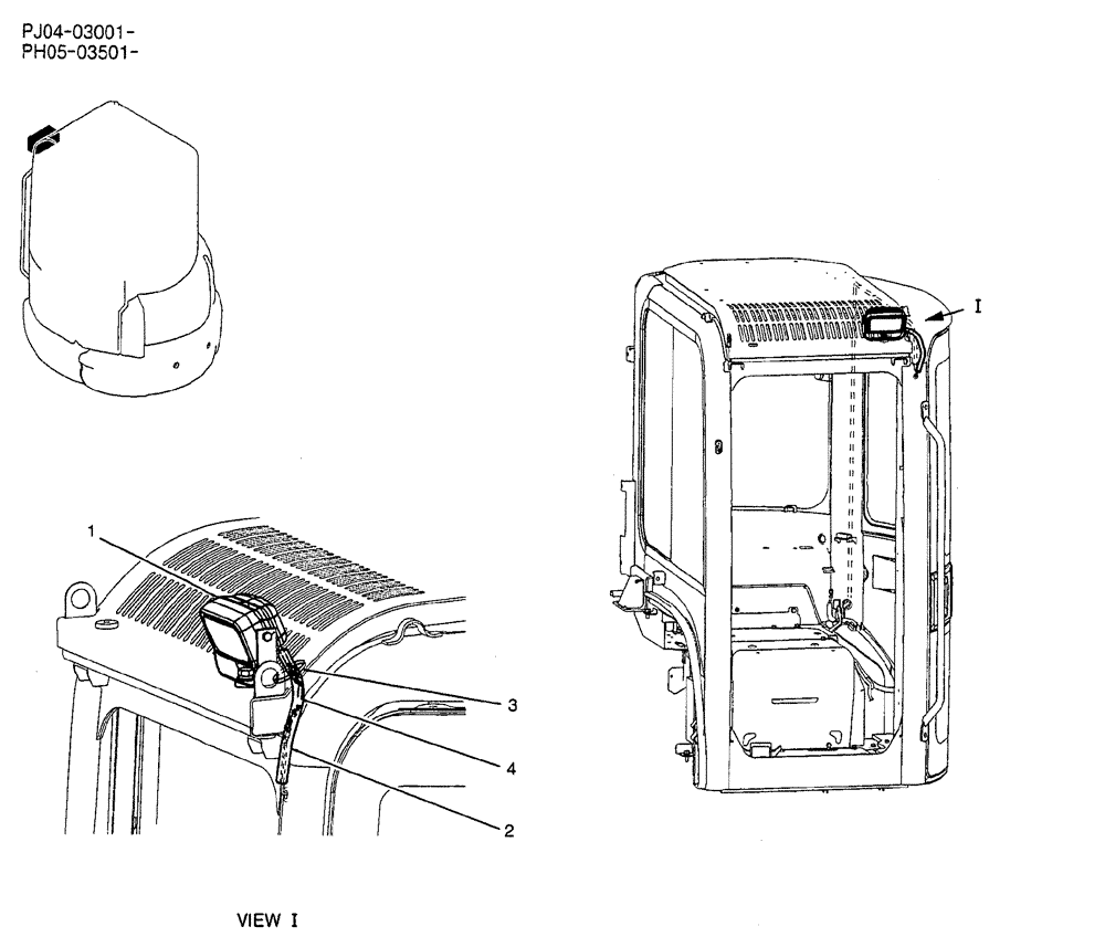 Схема запчастей Case CX50B - (02-075) - LAMP INSTAL (05) - SUPERSTRUCTURE