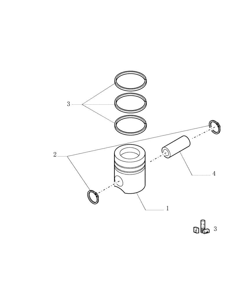 Схема запчастей Case 1850K - (0.082[01]) - PISTON - ENGINE (01) - ENGINE