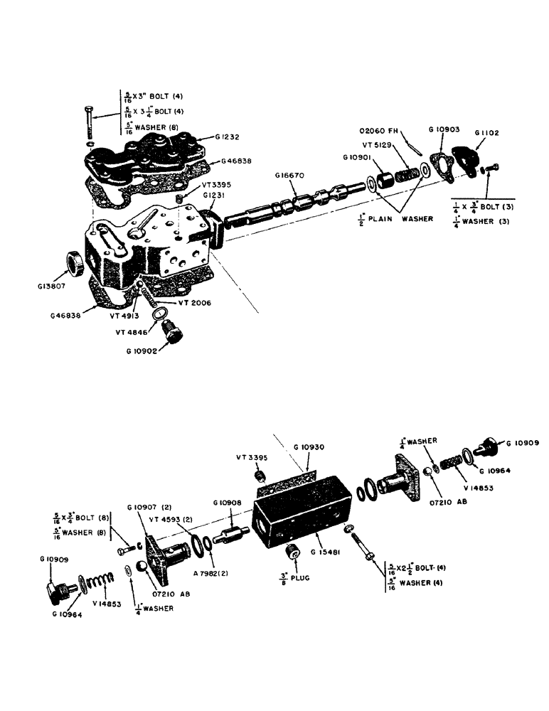 Схема запчастей Case 320 - (094) - G13983 HYDRAULIC CONTROL VALVE PARTS FOR EAGLE HITCH, G13106 HYDRAULIC INTERLOCK PARTS (08) - HYDRAULICS