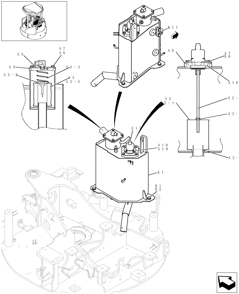 Схема запчастей Case CX20B - (062-60[1]) - OIL TANK (NIBBLER & BREAKER) (35) - HYDRAULIC SYSTEMS