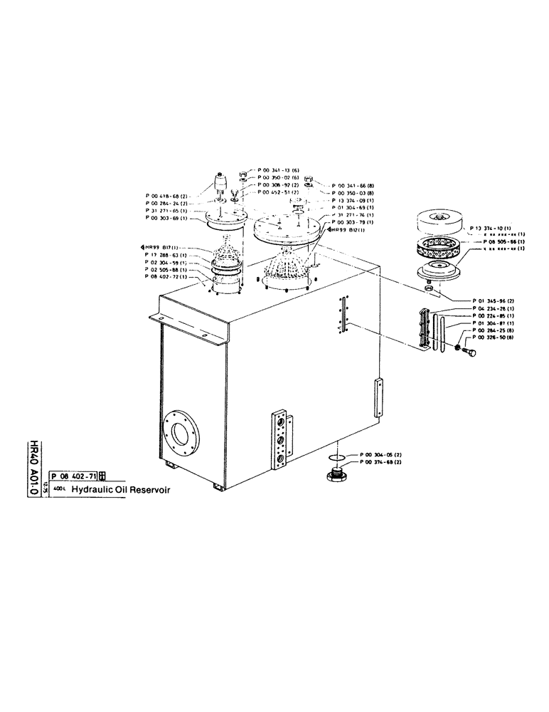 Схема запчастей Case 220CKS - (68) - HYDRAULIC OIL RESERVOIR (07) - HYDRAULIC SYSTEM