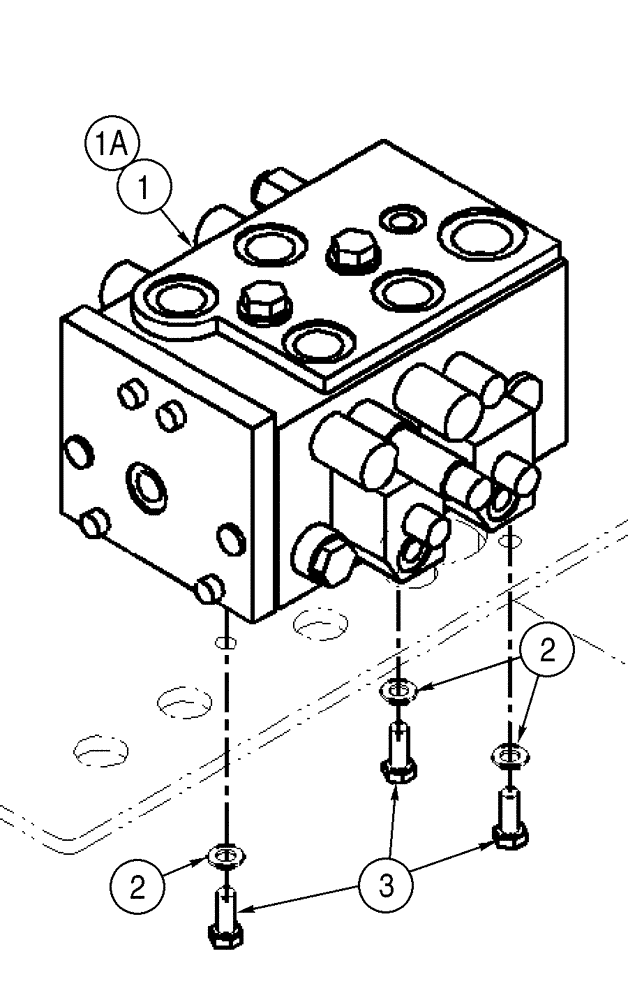 Схема запчастей Case 521D - (08-23) - VALVE, CONTROL - MOUNTING (08) - HYDRAULICS