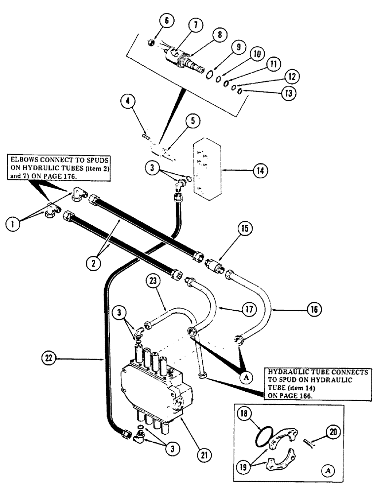 Схема запчастей Case 50 - (190) - OPTIONAL FAST HOIST HYDRAULICS, (USED ON UNITS WITH SN. 6279926 - 6280344)(SN. 6279926 AND AFTER) (35) - HYDRAULIC SYSTEMS