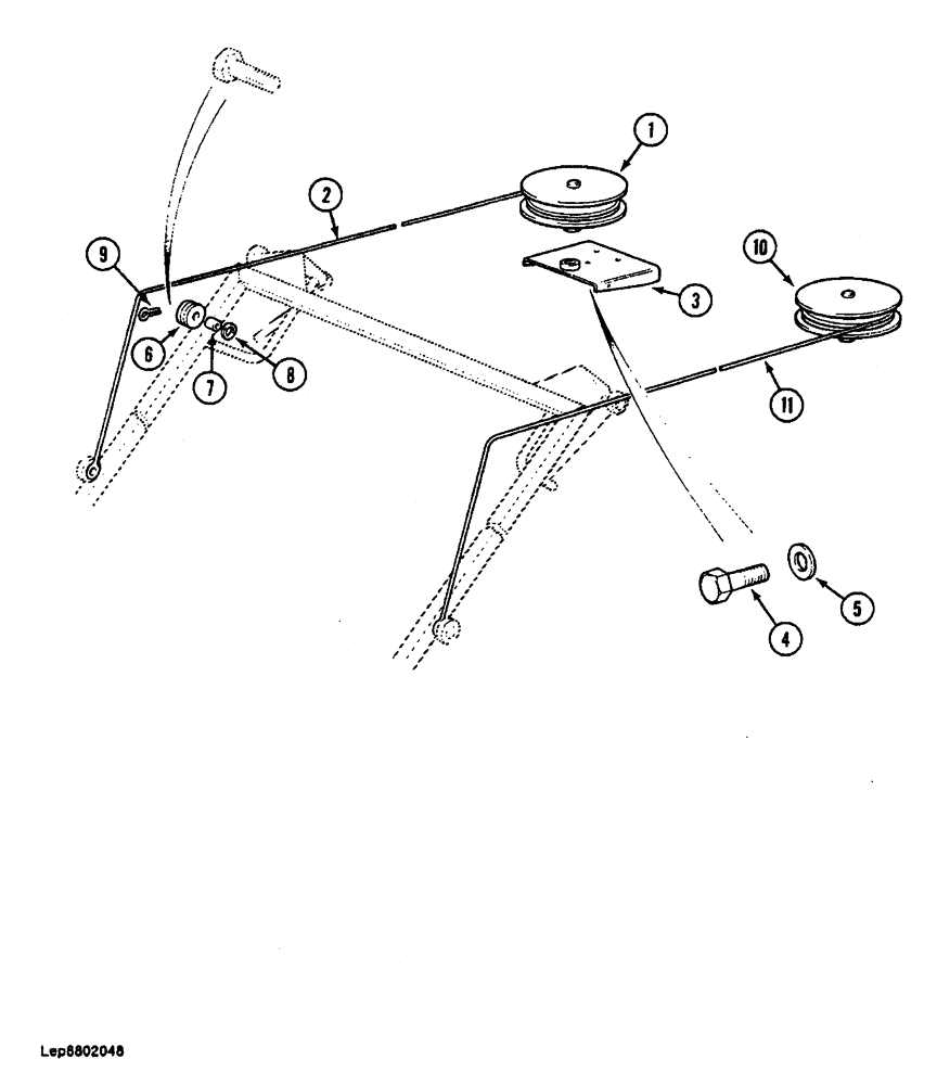 Схема запчастей Case 688 - (9-076) - WINDSHIELD OPENING PARTS (09) - CHASSIS