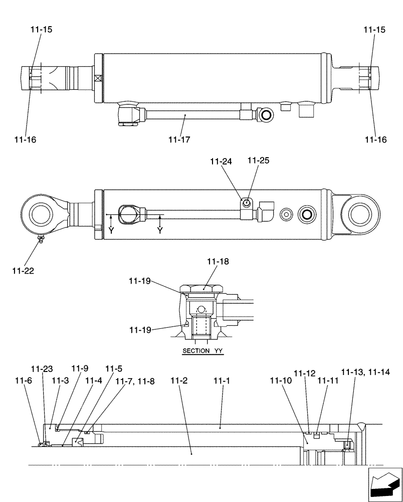 Схема запчастей Case CX31B - (02-021[02]) - CYLINDER INSTAL, ANGLE DOZER (35) - HYDRAULIC SYSTEMS