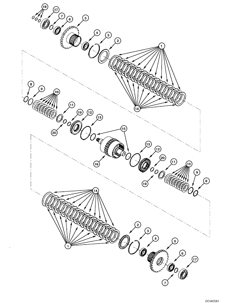 Схема запчастей Case 885 - (06.12[00]) - TRANSMISSION - 5TH SPEED AXLE (06) - POWER TRAIN