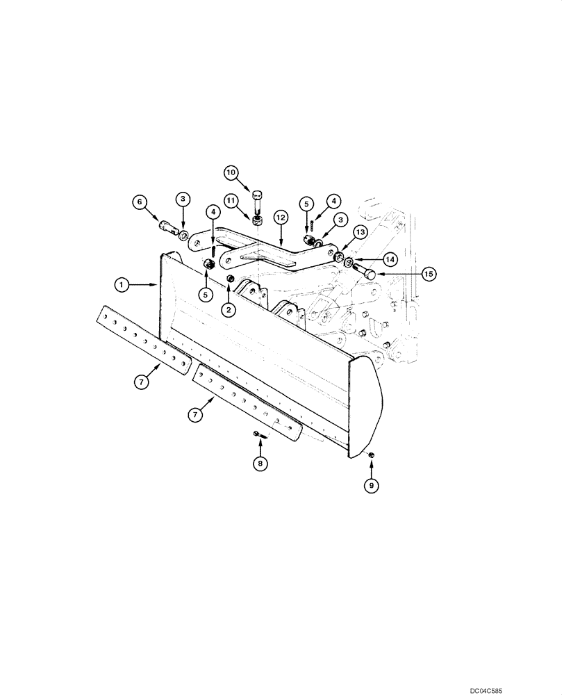 Схема запчастей Case 845 - (09.20[00]) - FRONT BLADE - ASSEMBLY (09) - CHASSIS