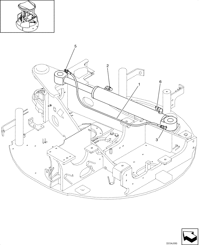 Схема запчастей Case CX36B - (077-01[1-01]) - LUBRICATION LINES (SWING) (35) - HYDRAULIC SYSTEMS