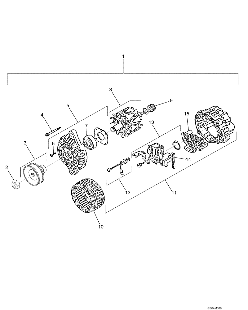 Схема запчастей Case 410 - (04-02) - ALTERNATOR ASSY (04) - ELECTRICAL SYSTEMS