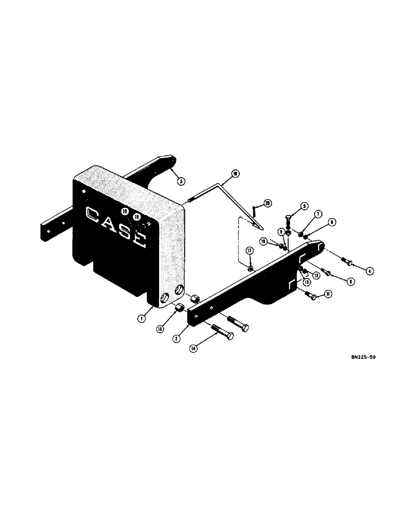 Схема запчастей Case 420B - (102[1]) - REAR COUNTERWEIGHT (1400 LB.) (18) - ATTACHMENT ACCESSORIES