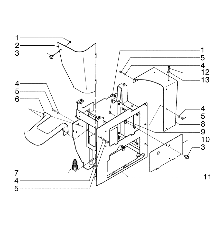 Схема запчастей Case 865B - (09-32[01]) - RH LATERAL CONSOLE (09) - CHASSIS/ATTACHMENTS