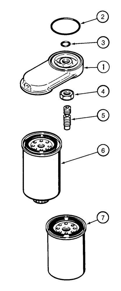 Схема запчастей Case 550H - (3-10) - FUEL FILTER, 4-390/4T-390 EMISSIONS CERTIFIED ENGINE (03) - FUEL SYSTEM