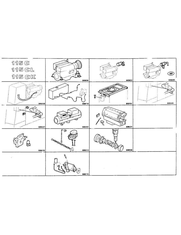 Схема запчастей Case 115CL - (0-09) - 115C, 115CL, 115CK 