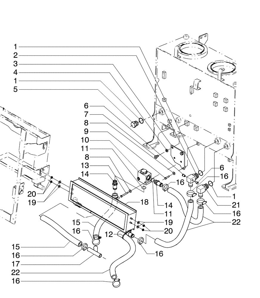 Схема запчастей Case 845B - (02-39[03]) - FAN DRIVE (02) - ENGINE