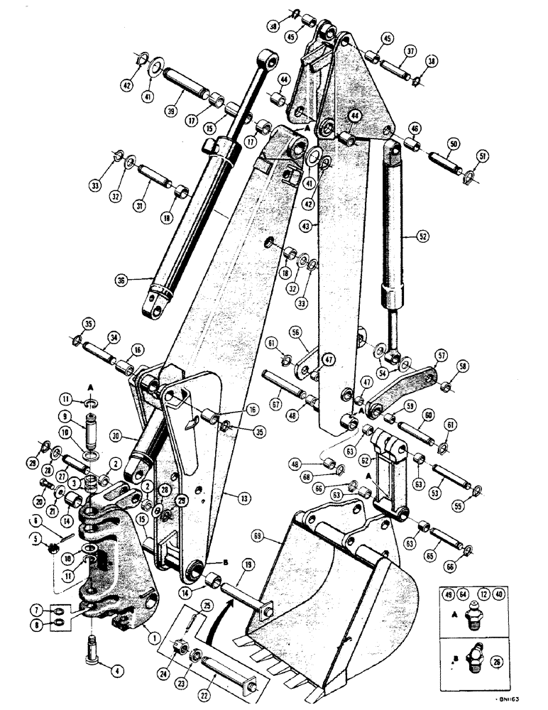 Схема запчастей Case 32S - (086) - BACKHOE MECHANICAL PARTS 