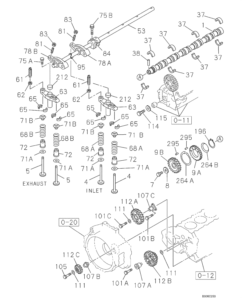 Схема запчастей Case CX350B - (02-13) - CAMSHAFT - VALVE MECHANISM (02) - ENGINE