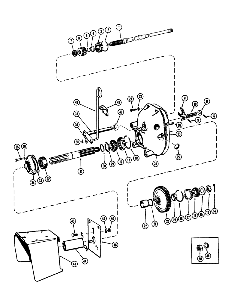 Схема запчастей Case 530CK - (142) - STANDARD PTO (21) - TRANSMISSION