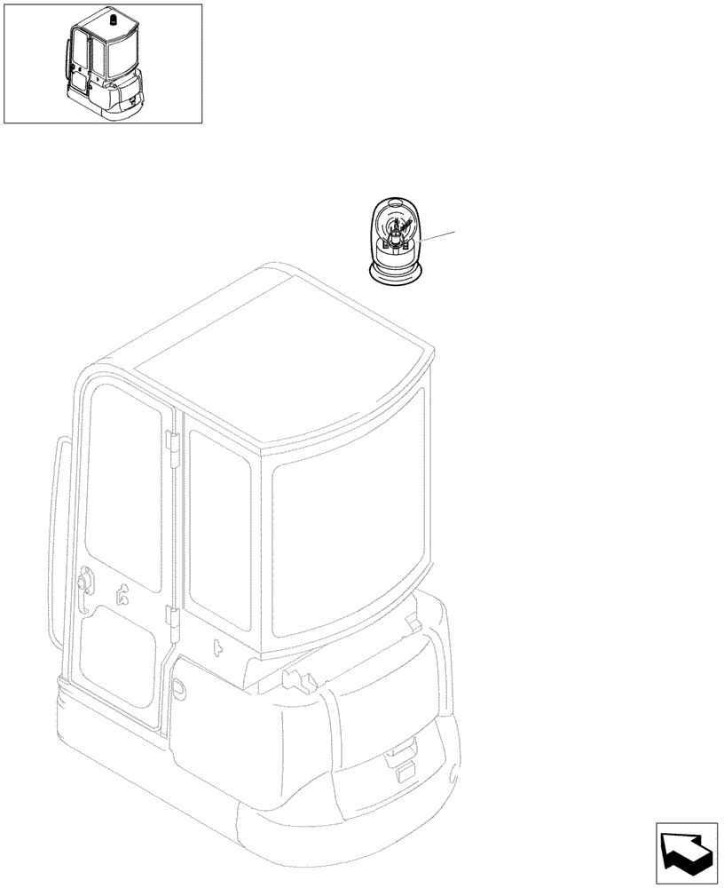 Схема запчастей Case CX16B - (5.0749[01]) - ROTATING BEACON - 747456020 (88) - ACCESSORIES