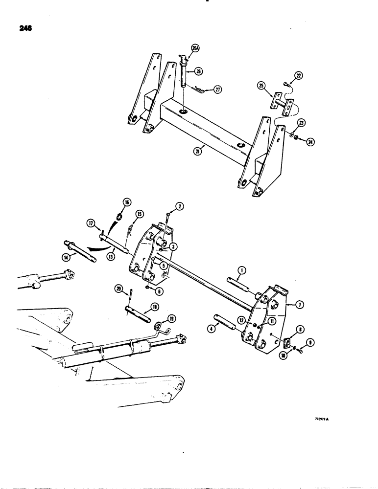 Схема запчастей Case 1845 - (246) - ATTACHMENT BARS (89) - TOOLS