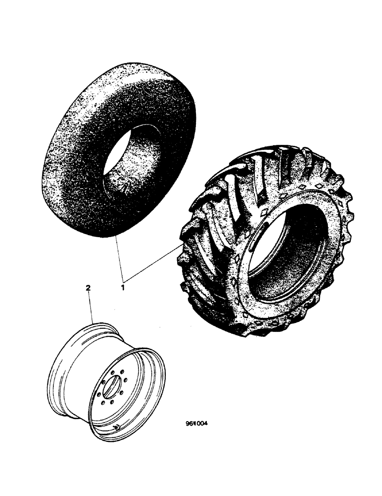 Схема запчастей Case 580G - (132) - REAR WHEELS AND TIRES (06) - POWER TRAIN