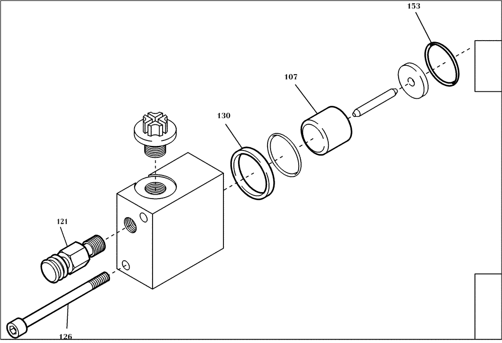 Схема запчастей Case 21D - (23.010[002]) - HYDRAULIC SYSTEM VALVES INCHING DEVICE (S/N 561101-UP) No Description