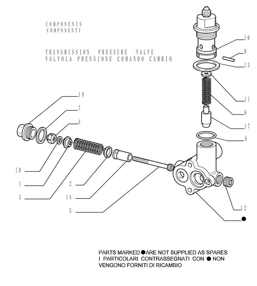 Схема запчастей Case 1850K - (1.200[06]) - UNIT TORQUE CONVERTER - VALVE Hydrostatic Transmission