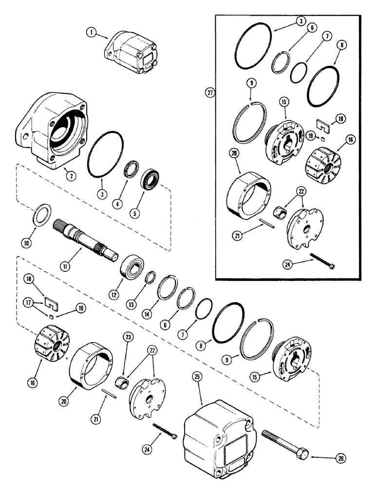 Схема запчастей Case 680CK - (112) - HYDRAULIC PUMP 