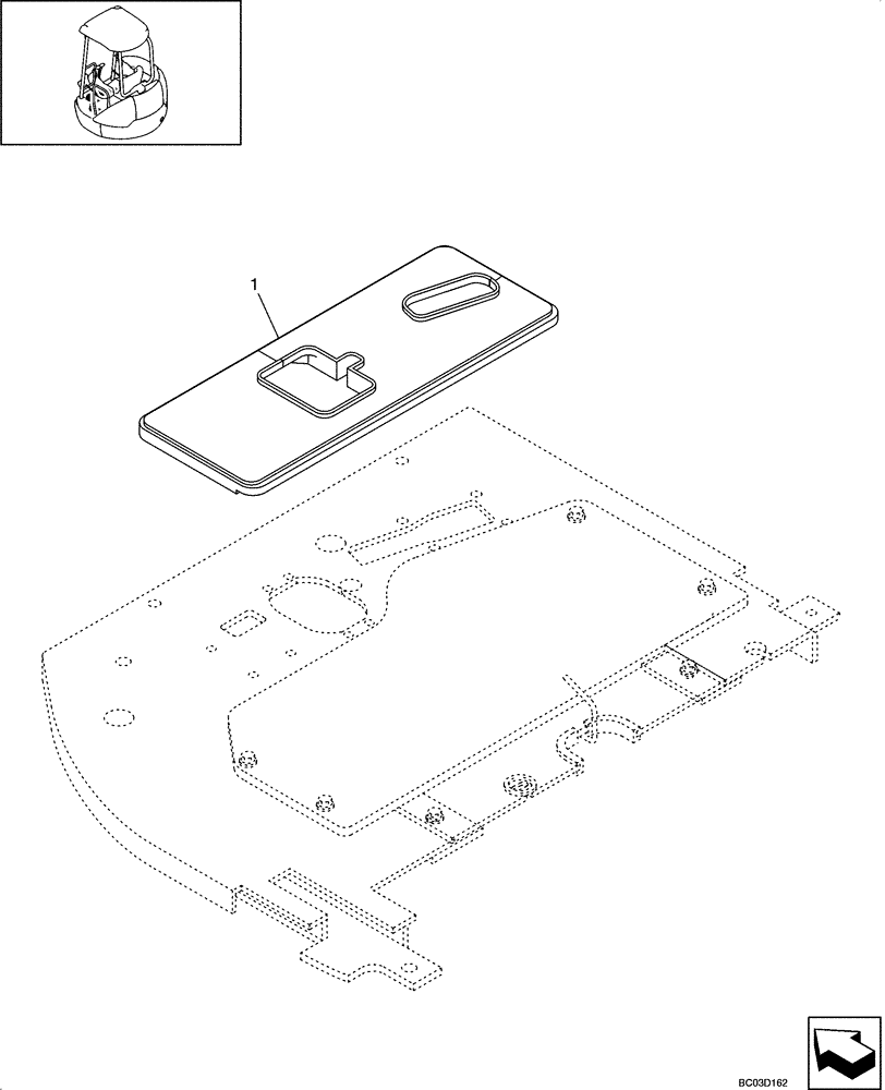 Схема запчастей Case CX25 - (09-14[00]) - MAT, FLOOR - HAND CONTROL (OPTIONAL) (09) - CHASSIS/ATTACHMENTS