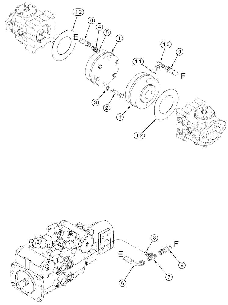 Схема запчастей Case 95XT - (07-02) - HYDRAULIC CIRCUIT, BRAKE (NORTH AMERICA -JAF0311356 / EUROPE -JAF0274359) (07) - BRAKES