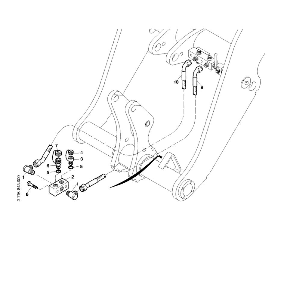 Схема запчастей Case 221D - (20.570[001]) - HYDRAULIC SYSTEM ADDITIONAL FUNCT. (S/N 581101-UP) (35) - HYDRAULIC SYSTEMS