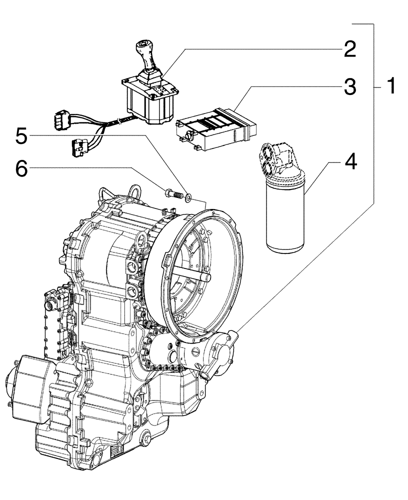 Схема запчастей Case 845B - (06-01[01]) - TRANSMISSION ASSY - (TORK CONVERTER) (06) - POWER TRAIN