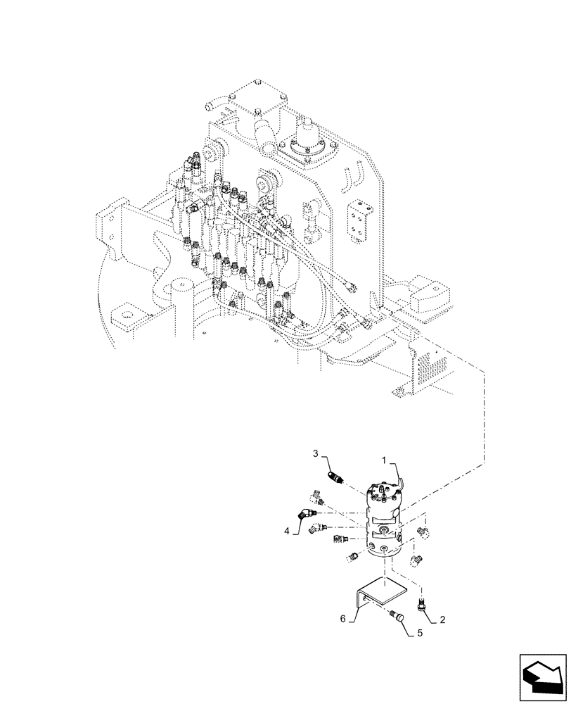 Схема запчастей Case CX36B - (01-034[01]) - VALVE INSTALL (J/D MULTI) - SN PX15-21105 - 21961 (35) - HYDRAULIC SYSTEMS