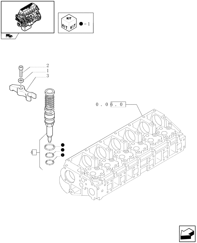 Схема запчастей Case F3BE0684J E902 - (0.14.8) - INJECTOR & RELATED PARTS (504244885) 